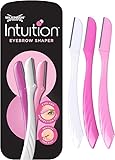 Wilkinson Sword Intuition Perfect Finish Eyebrow Shaper, Gesichtshaarentferner, Augenbrauenformer für die alltägliche Pflege, 3 Beauty-Tools
