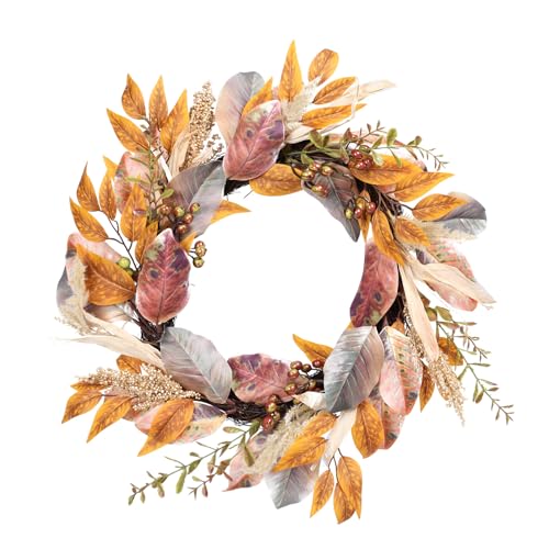 WONDER GARDEN 20 Inch Fall Wreath Autumn Harvest Front...