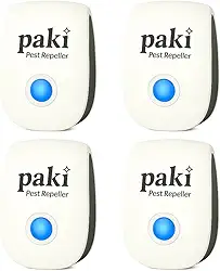 Kit 4 Repelentes Ultrassônicos de Tomada Paki Anti Insetos Mosquitos Baratas Bivolt Sem Cheiro Seguro para Pets Plug Brasil Elétrico