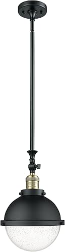 Innovations 206-BAB-HFS-84-BK Mini colgante de una luz de Franklin Restoration Collection