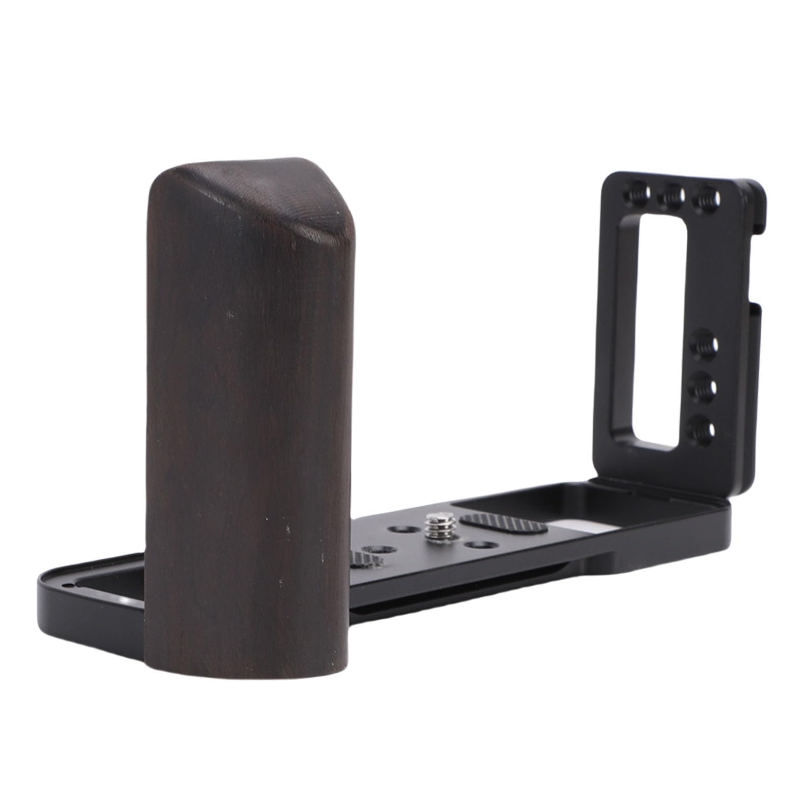 Sxhlseller Staffa a L a Sgancio Rapido per GFX50R |Impugnatura in Legno, Impugnatura in Alluminio con Supporto per Pattino Freddo, Fori per Viti da 1/4, Tiro Verticale Compatibile con Coda di