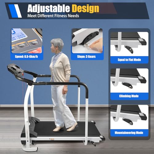 Caminadora plegable con manillares largos para equilibrio y recuperación miniatura 5