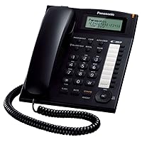 Panasonic KX-TS880EXB Telefono Fisso a Filo con Vivavoce e Identificativo del Chiamante