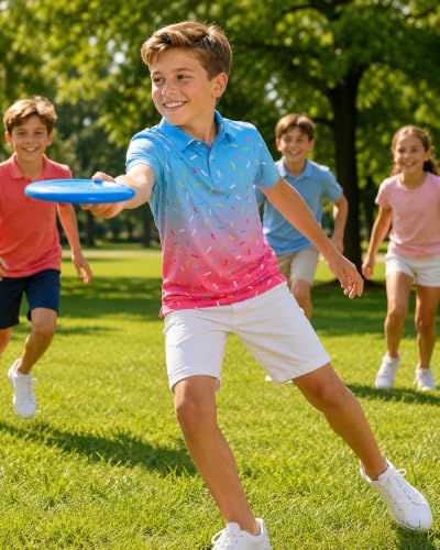 Image of uideazone Boys Polo Shirts Dry Fit Performance Golf Short Sleeve Casual School Uniform Size 5-14
