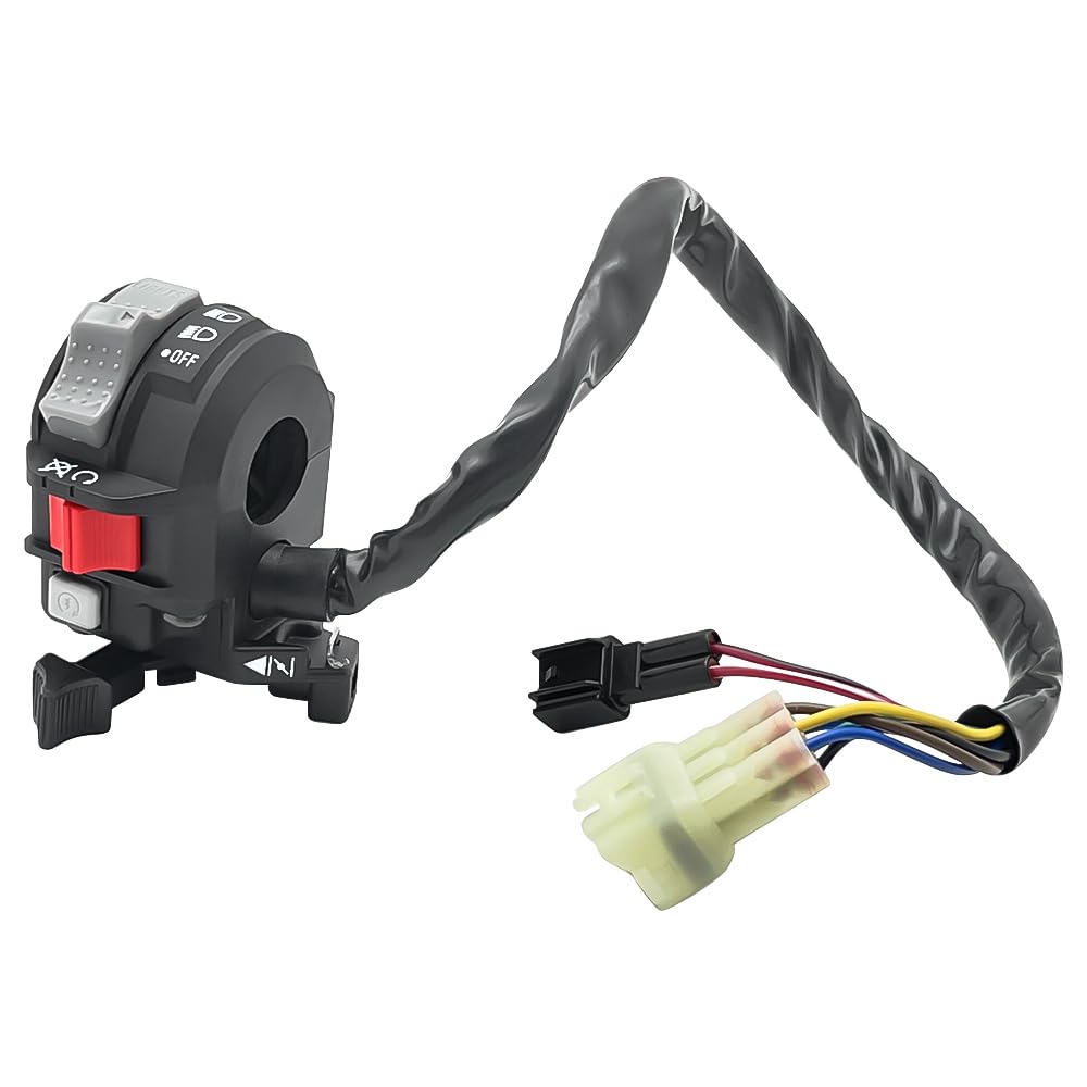 Interruttore manubrio sinistro per Yama-ha Raptor Kodiak Grizzly Bruin | per Yama-ha Raptor 350 660 04-13, Kodiak 400 450, Grizzly 350 400 660, Bruin 250 350, Wolverine 350 450, Big Bear 250 400