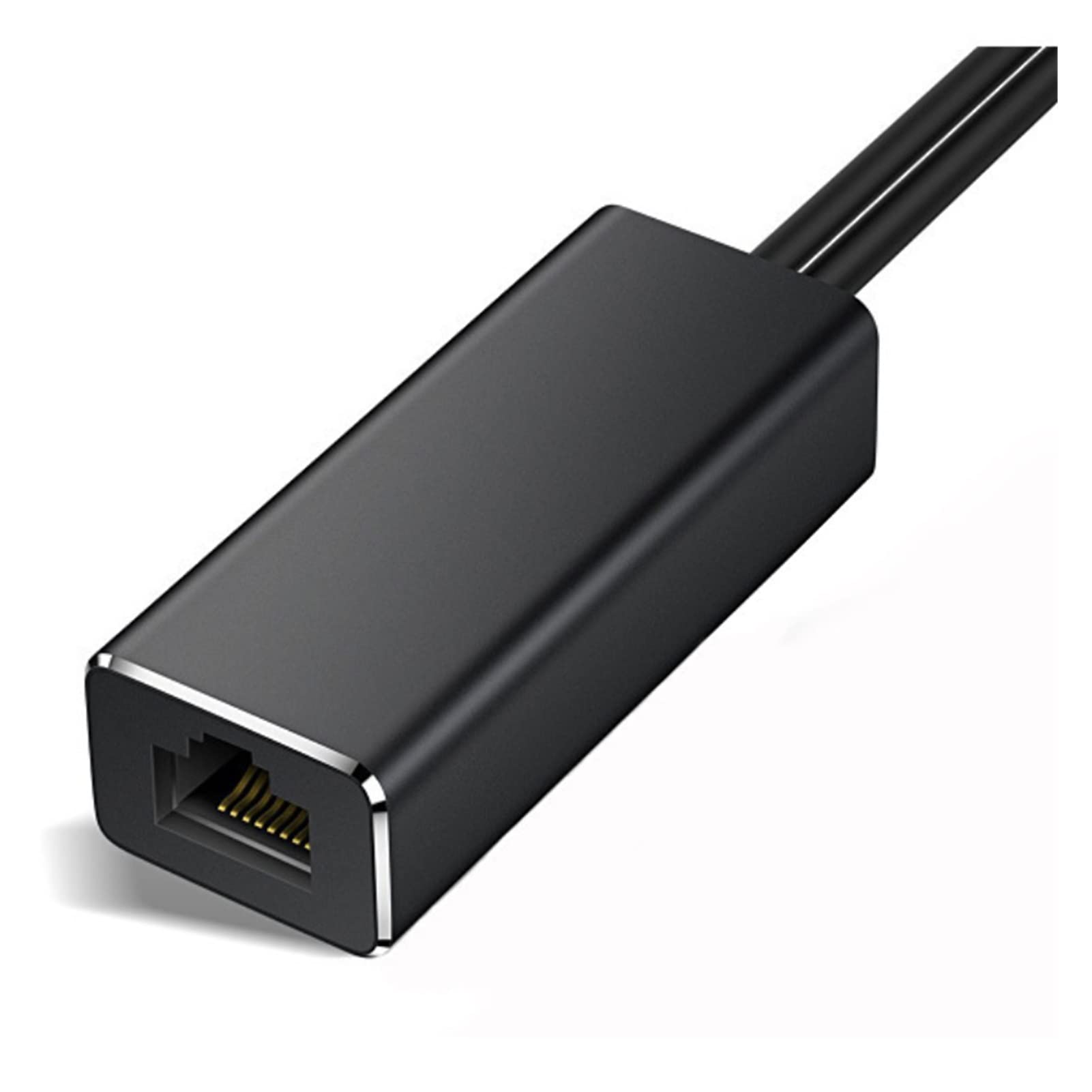 EVURU Nuevo 1m 3 en 1 Micro USB A Rj45 Adaptador Ethernet Compatible with el Fuego televisión Stick 480Mbps LAN Tarjeta de Red con USB Fuente de alimentación 100M Ethernet