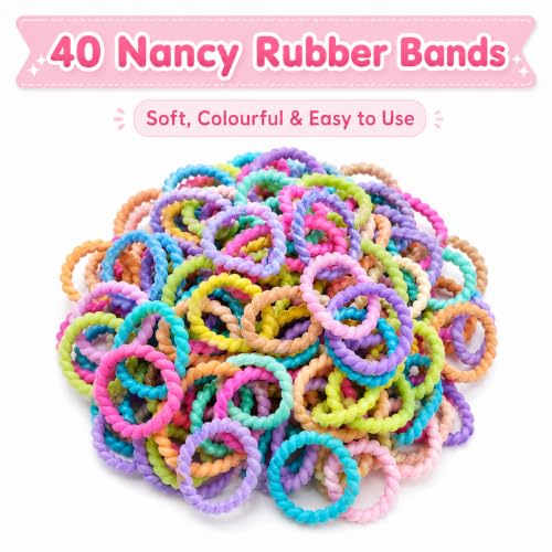Image of 300 Pcs Hair Accessories for Kids Girls | Cute Baby Hair Clips, Rubber Bands, Nancy Bands, Hair Beads & Mini Claw Clips Combo | Hair Accessories for Baby Girl | Kids Hair Clips Set | Mixed Designs