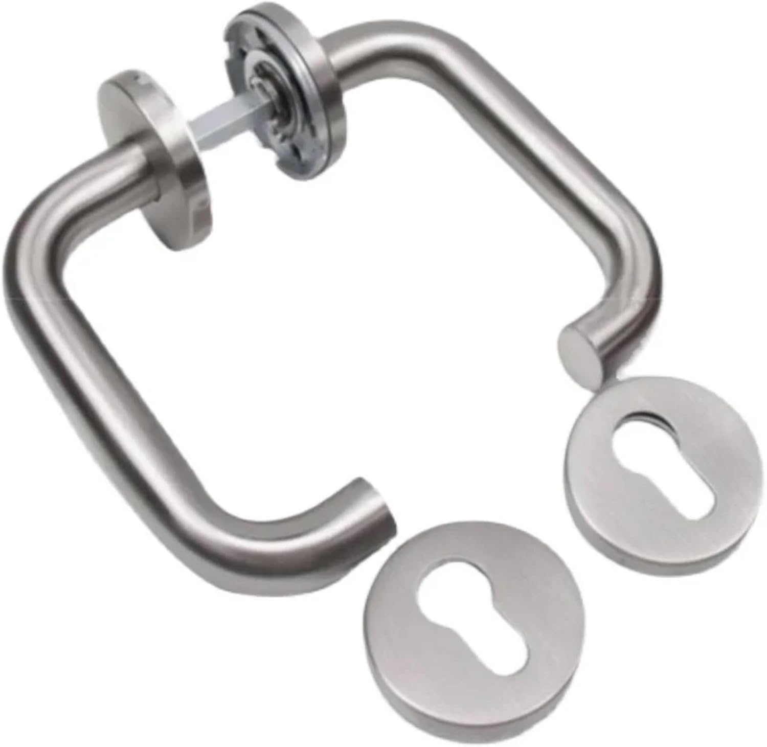 304 Stainless Steel Split Door Lock Handle Handle Brushed Surface Multiple Appearances 1Pcs(Lock A)