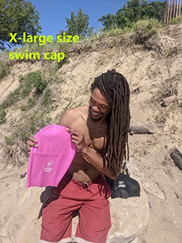 Sargoby Fitness Dreadlocks swimming cap Designed for voluminous and bulky hairstyles like Braids Dreads Locs - Image 4