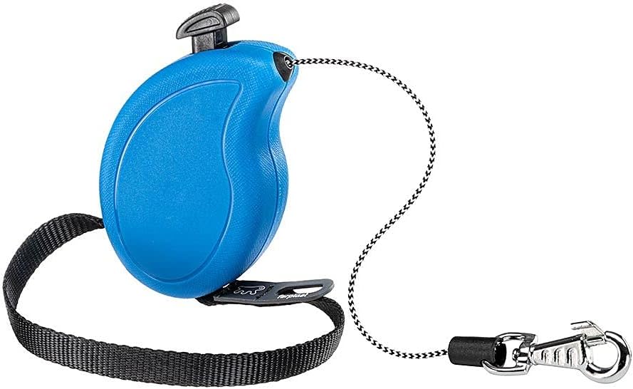 Extendable Leash for Small Dogs Flippy ONE Cord Mini, 3 m Retractable Cord, max 8 kg, Blue