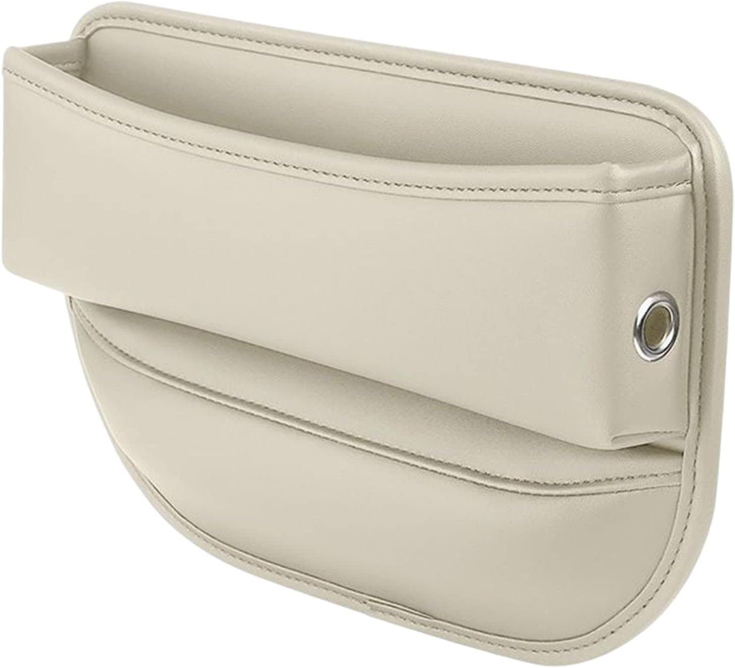 RUFD Car Seat Gaps Filler Organiser for Land Rover Range Rover Evoque/Range Rover Sport/Range Rover Velar, Seat Storage Box Leakproof PU Leather Car Console Side Pocket, Accessories,C Beige