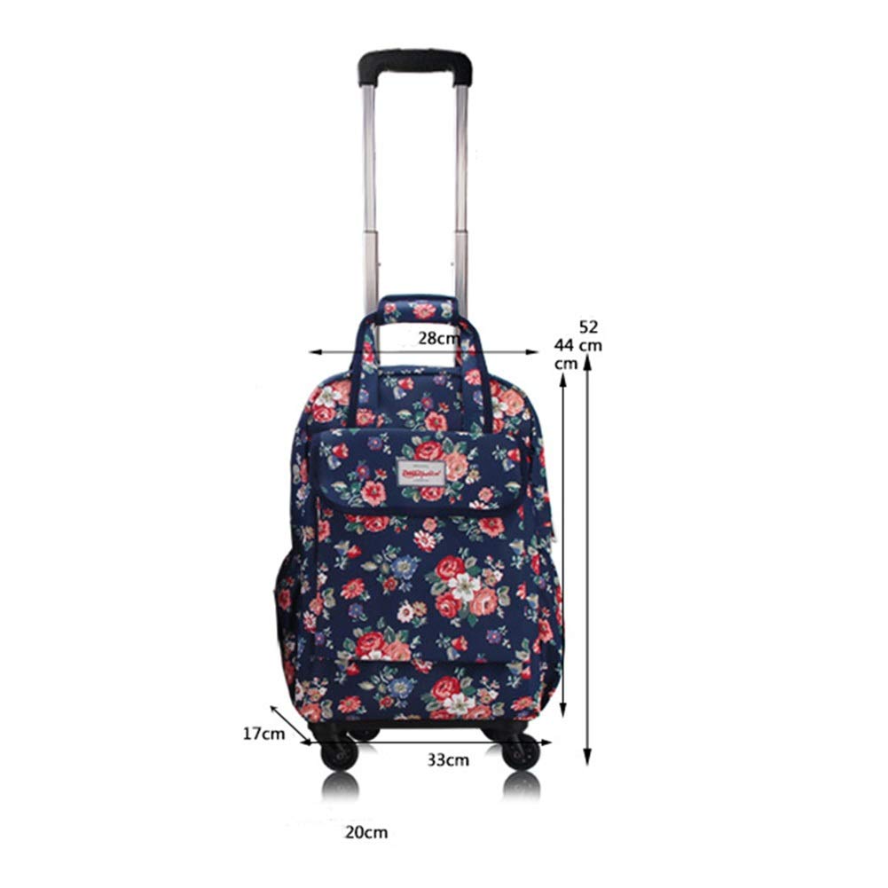 Damska torba na kółkach dla studentów torba podróżna na bagaż 17" FENGMING (kolor: E, rozmiar: dł. 33 × szer. 17 × wys. 44 cm)