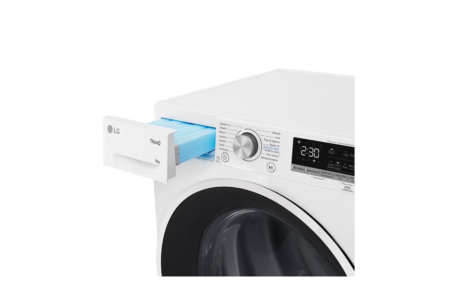 LG RH90V5AV6N Asciugatrice Smart a Carica Frontale 9 Kg, Libera Installazione, Classe D, Intelligenza Artificiale, 60 x 69 x 85 cm - Bianco