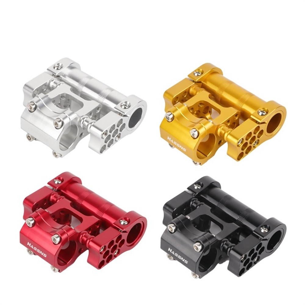 Attacco Manubrio Mtb Manubrio for bicicletta Stelo doppio pieghevole for bici da tavolo Manubrio a ponte Asta for ciclismo a potenza corta Riser for stelo regolabile 25.4 Attacco Manubrio(HA Gold)