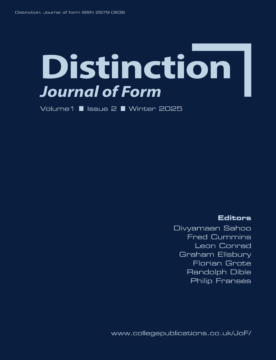 Distinction. Journal of Form. Volume 1, Issue 2, Winter 2025