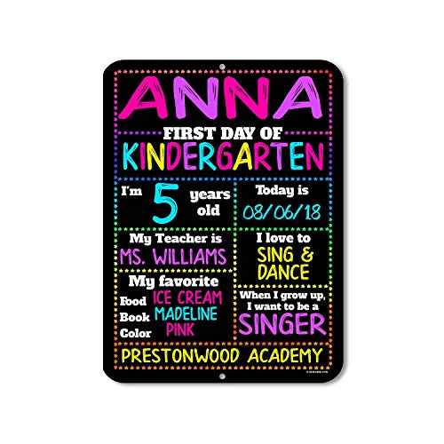 15 First Day of School Tips to Ease the Jitters Chalkboard Style School Photo Prop Board