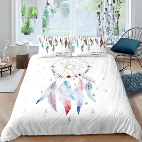 Homemissing Double Dreamy Catcher Duvet Cover Indian hippie feather children's bedding set for boys girls