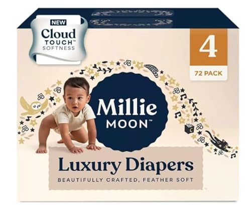 Millie Moon Luxury Disposable Diapers ~ (Size 4-72ct)