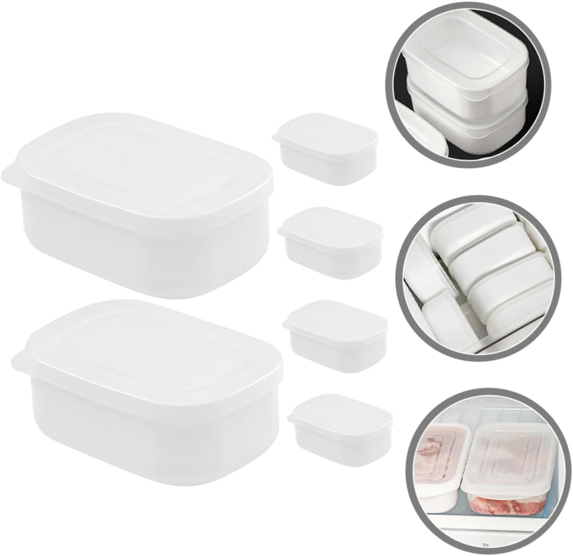 6pcs Sturdy Brown Rice Grain Rice Box Fridge Organizers Reusable Airtight Food-grade Material for Daily Use image 4