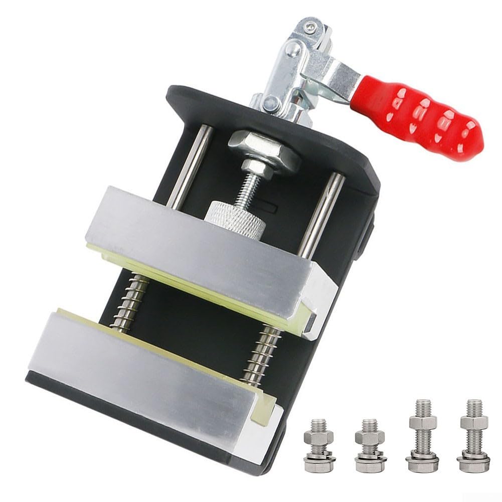 Uchwyt zaciskowy wału narzędzie do usuwania imadła zacisk aluminiowy żelazna konstrukcja gumowy uchwyt ochrona czarny 14,2 * 7,3 cm do naprawy konserwacji kija golfowego