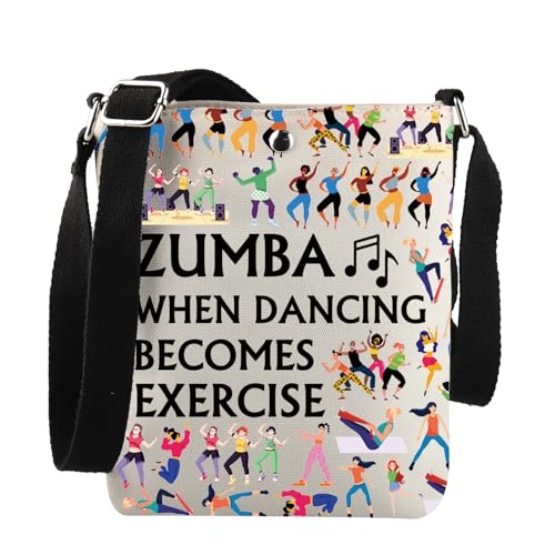 Zumba Dance Gift Zumba When Dancing Becomes Exercise Crossbody Bag Zumba Lover Gift