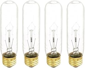 Bulbrite B60T10C 60-Watt Incandescent T10 Tubular Bulb, 120V, Clear (4)