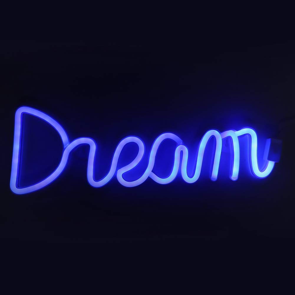 Insegna innovativa Unica a Forma di Sogno LED Neon Wall Sign Doppia Alimentazione a Parete, Luce a LED, luci Decorative da Parete per pareti per Feste per Bambini