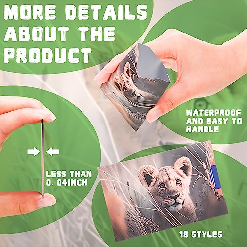 Estune 54 Pcs RFID Blocking Sleeves Bulk Credit Card Protector Animal Theme Design Identity Card Holder Anti Theft Holder, Easy to Recognize in Pocket Wallets3