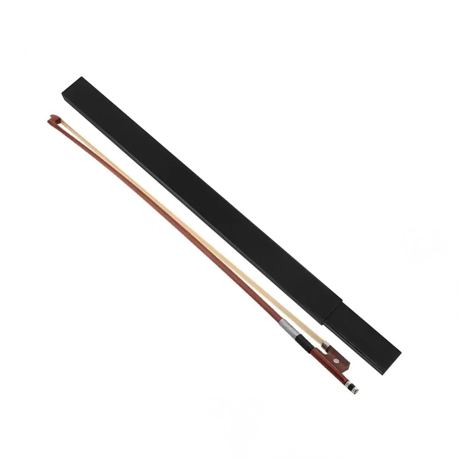 Professioneller Geigenbogen Brasilholz Weißes Rosshaar 4/4 Palisander Froschform Violinbogen(Style 8)