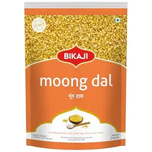 Bikaji Moong Dal – 35.27oz (1 Kg) Pack | Salty & Crispy Moong Dal Party Mix Snacks Namkeen | ready to eat Roasted MoongDal split Green Gram for Tea-Time, Bar Snacks, Mug Dal Everyday Crunch Paasi Paruppu