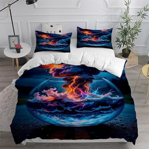 Housse de couette microfibre King 220x240cm avec 2 taies d'oreiller WaterScene - 6