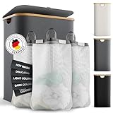 EDELFELD - Laundry Hamper With Lid [150L] - Collapsible Basket With 3 Sections - Large Hamper With Removable Washing Bags - Freestanding Clothes Hamper