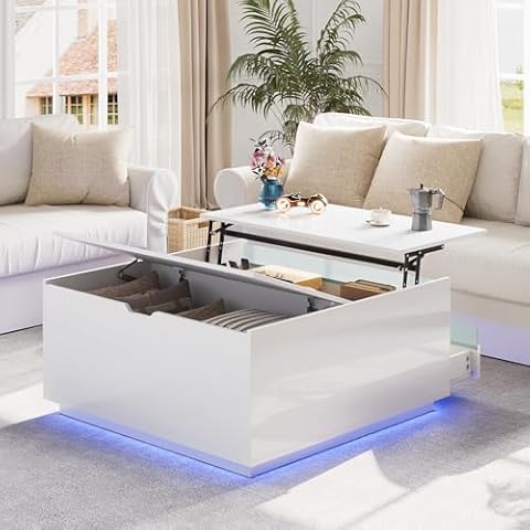 HAIOOU High Gloss Lift Top Coffee Table Cover