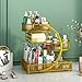 HEYZAKKA Multiple Tiers Metal Cosmetic Organizers Modern Storage Rack For Skincare Lipsticks Bathroom Countertop Without Tool Lipsticks Display Stand