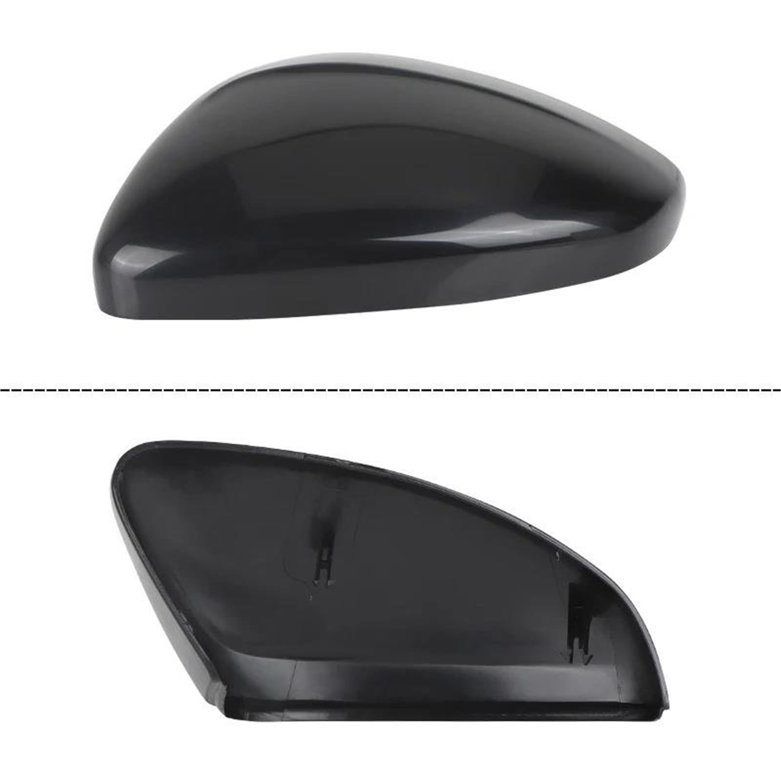 Coque De Rétroviseur Pour Citroen C3 III (2016, 2017, 2018, 2019, 2020, 2021, 2022, 2023) Rétroviseurs(Noir brillant,Gauche)