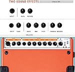Coolmusic Acoustic Guitar Amplifier, with 3-Year Warranty, 20 Watt Bluetooth Portable Amp for Guitar Acoustic with Reverb Chorus Effect, 3 Band EQ(Including Microphone and Audio Cable)