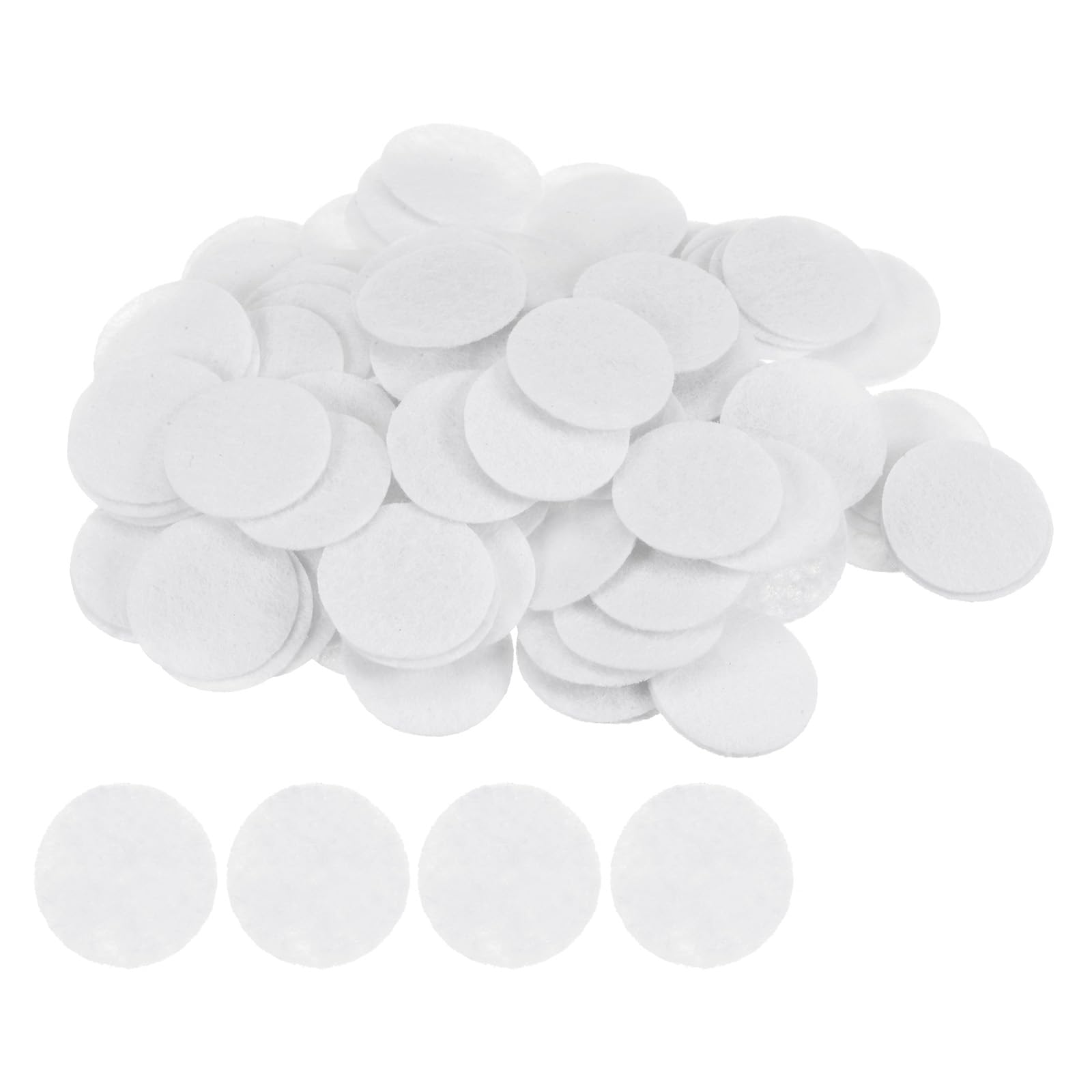 QUARKZMAN 600Pz Cerchi Feltro Rotondi, 25mm 1" Pre Cut Felt Craft Pads Cerchi Feltro Tessuto Non Tessuto Progetti Cucito Fai-Da-Te, Artigianato, Finitura, Bianco