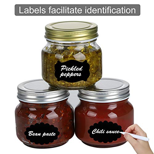Mason Jars, Catsayer 24Pack Premium Glass 8oz Canning Jars with Lids Wide Mouth Spice Storage for Honey Caviar Jelly Jams Baby Foods Wedding Favors