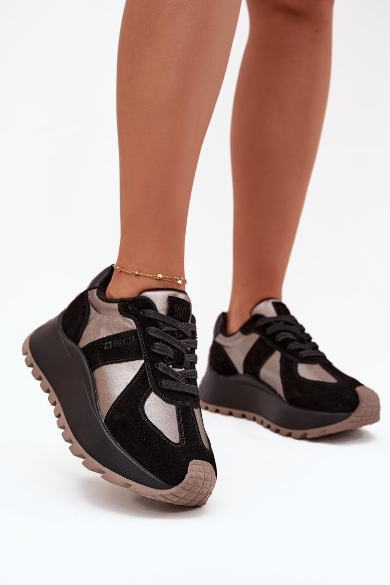 Zamszowe Sneakersy Damskie Ocieplane Na Platformie Big Star HI-POLY SYSTEM