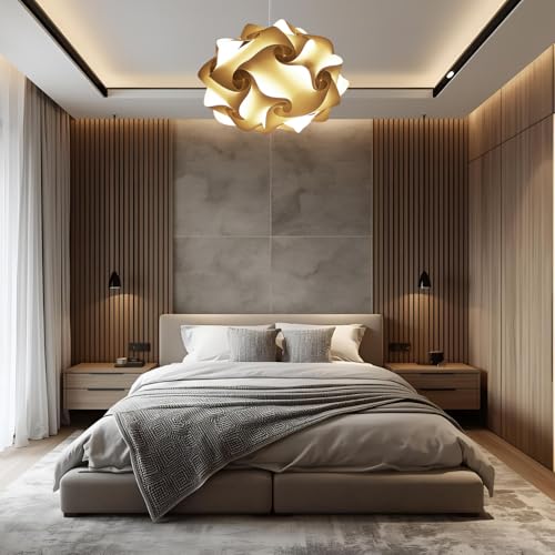 Lampadesign® Lampada a Sospensione Camera da Letto Cucina Soggiorno Bagno design- Lampadario moderno Sospeso UFO Pendente Plafoniera Soffitto Sala Pranzo Centro Tavola Lampadina Luce calda led E27