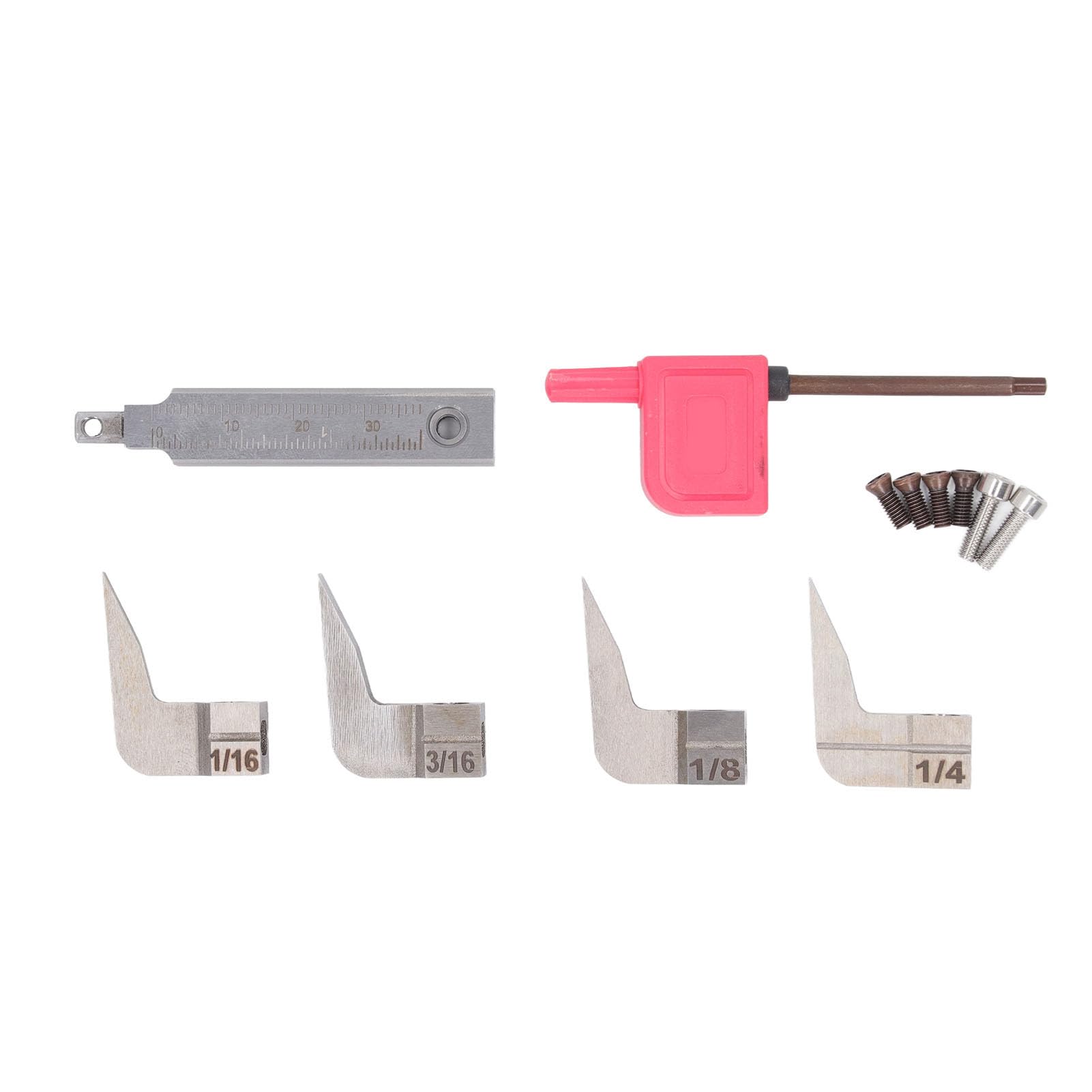 Juego de 4 cuchillas para cepillo de mesa, cuchillas de repuesto para cepillo manual en anchos de 1/16, 1/8, 3/16 y 1/4 de pulgada, cuchillas de carburo para trabajar la madera con