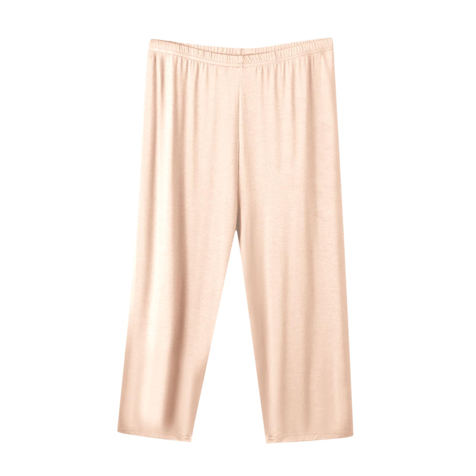 Firzero Capris Pants for Women Plus Size High Waisted Pajama Pants Capri Length Pjs Bottoms Sleep Lounge Pants