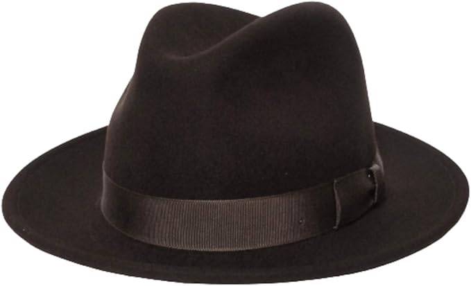 美品 USA製 ニューヨークハット フェドラ ハット 黒 送料無料 NEW YORK HAT ニューヨークハット 9204 Lambskin