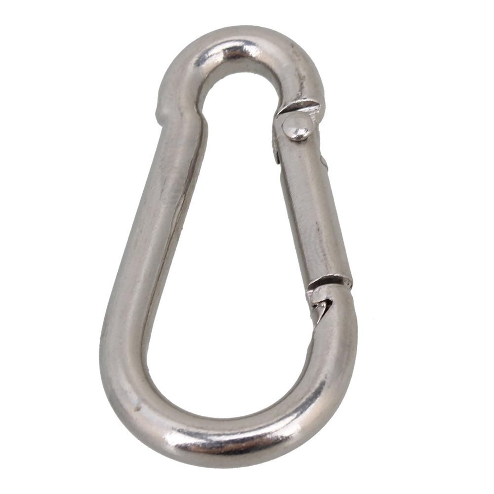 Mosquetones Pequeños 25 uds 10 Uds 5 uds 304 Acero Inoxidable M4 M5 M6 mosquetón de Resorte Multifuncional Gancho de Anillo de Bloqueo de Enlace rápido(25Pcs M5)