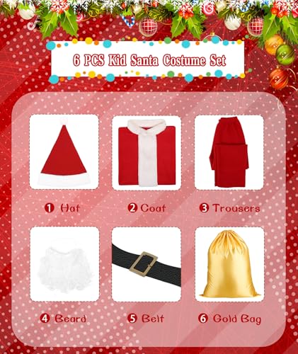 Disfraz completo de Santa Claus para niños talla Medium miniatura 3