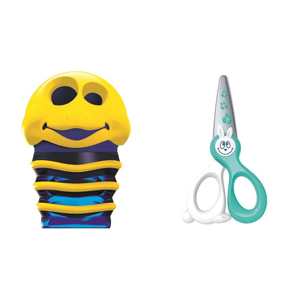 Maped Croc Croc Pencil Sharpener & Maped Kidi Cut 12 cm Scissors - Multicoloured