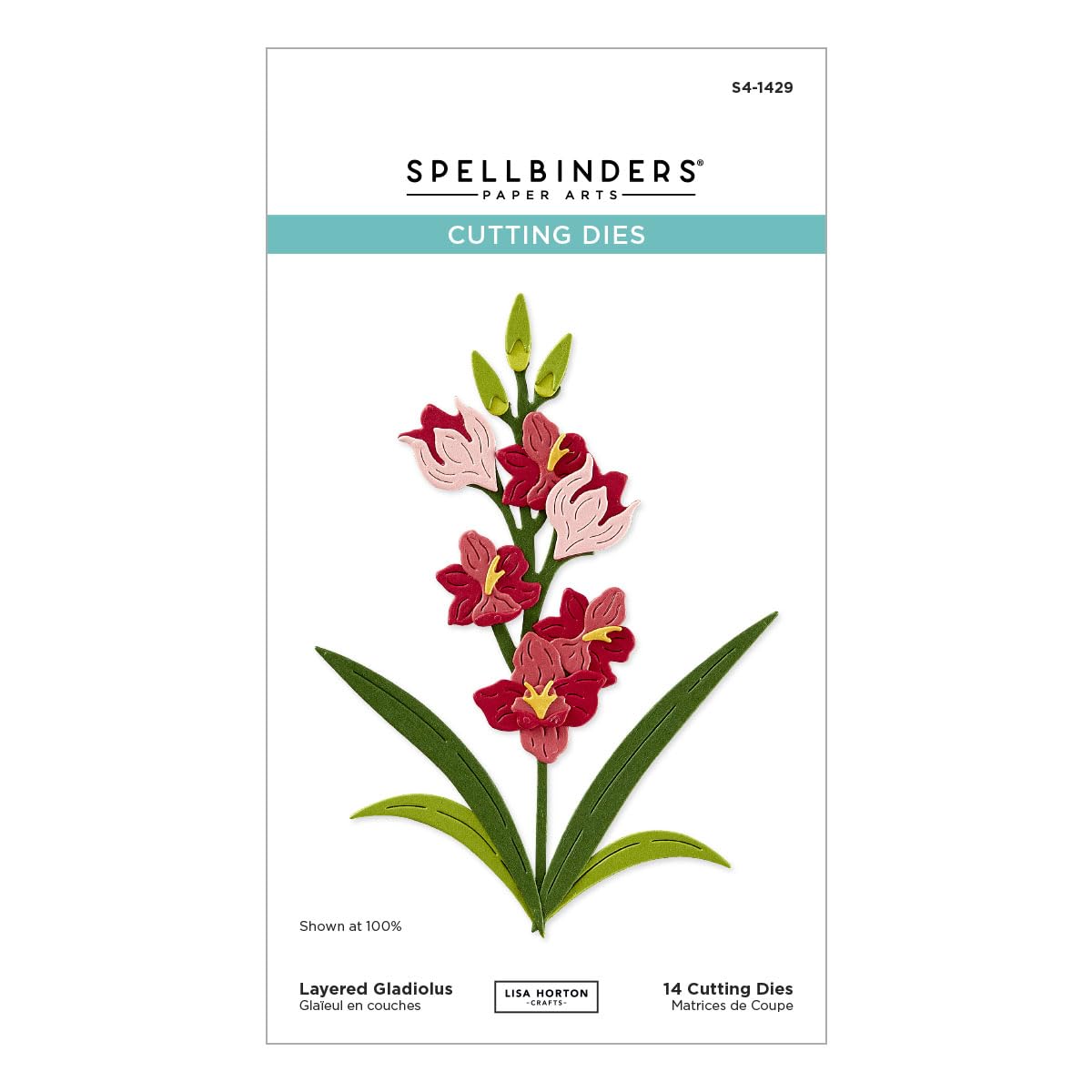 Spellbinders Layered Gladiolus Etched Dies from The Wildflowers Collection by Lisa Horton