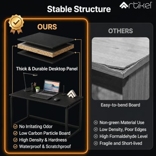 Image of Artikel Foldy Wooden Foldable Study Table Computer Desk for Home Office| Compact Portable Writing Desk for Students, Adults| No Assembly Folding Laptop Table, Workstation & PC Desktop Tables 80*40cm