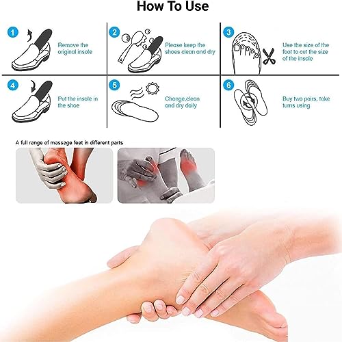 Semelles de massage pour l'acupuncture aux infrarouges lointains QQLADY - 7