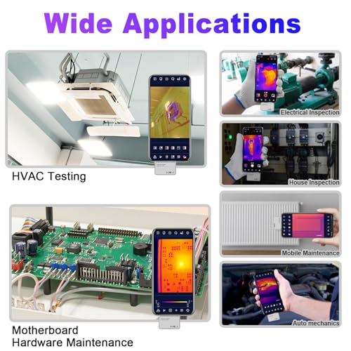 Image of BTMETER Mini Thermal Imaging Camera for Android - IR Thermal Imager with 256 x 192 (49,152 Pixels) 25Hz Frame Rate, 5℉~1112℉ Temp Range, Accuracy ±2%, 56FOV Infrared Camera Support Photo Video